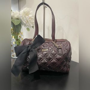 KATE SPADE BURGUNDY LANE CAMDEN QUILTED LEATHER SATCHEL HANDBAG PURSE - RARE
